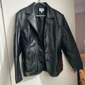 Interval leather blazer